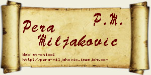 Pera Miljaković vizit kartica